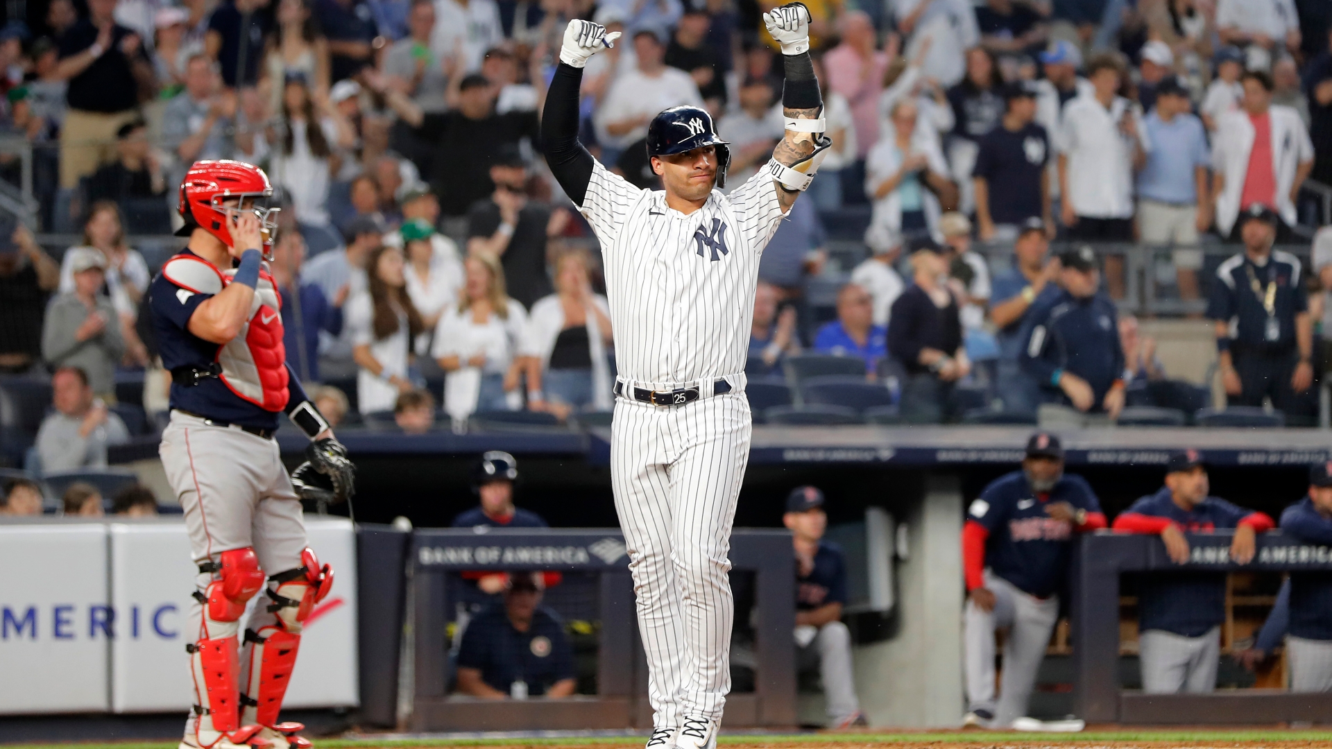 Boston's Houck hit on face by liner off bat of Yankees' Higashioka