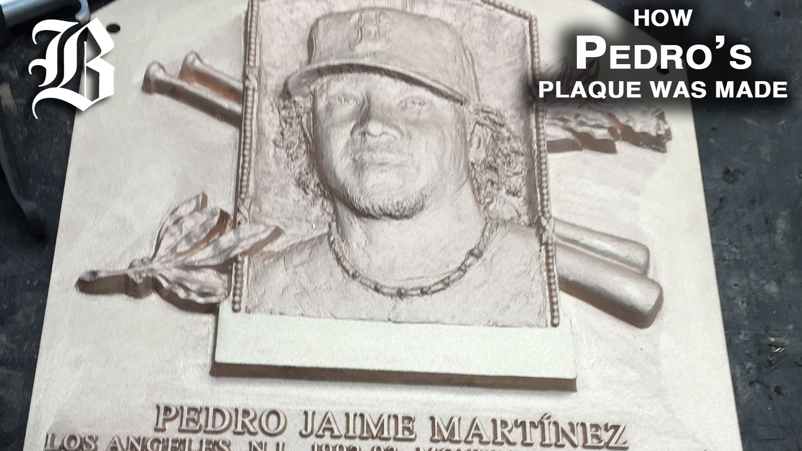 Memorial plaque pitcher Pedro Martinez for in the Hall of Fame